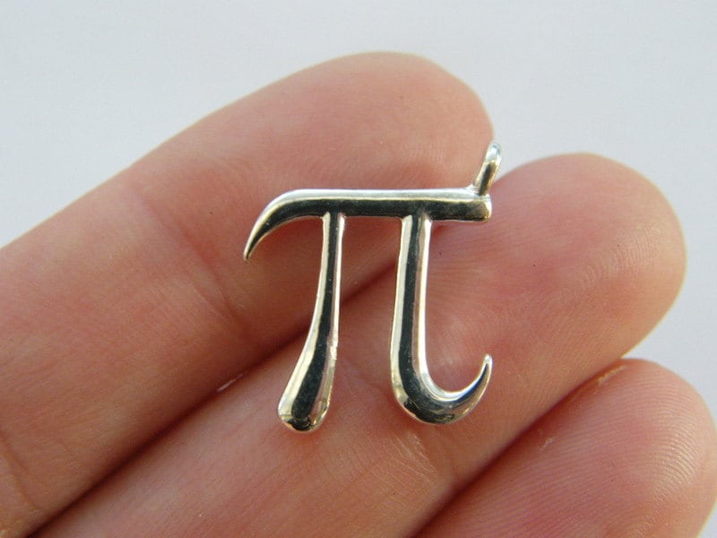 4 Pi maths charms silver plated P175