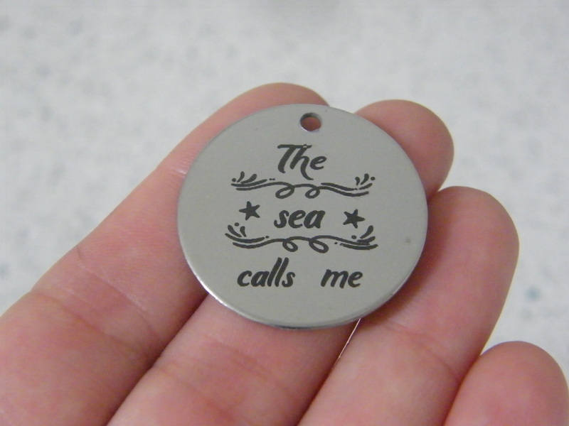 1 The sea calls to me stainless steel pendant JS2-10