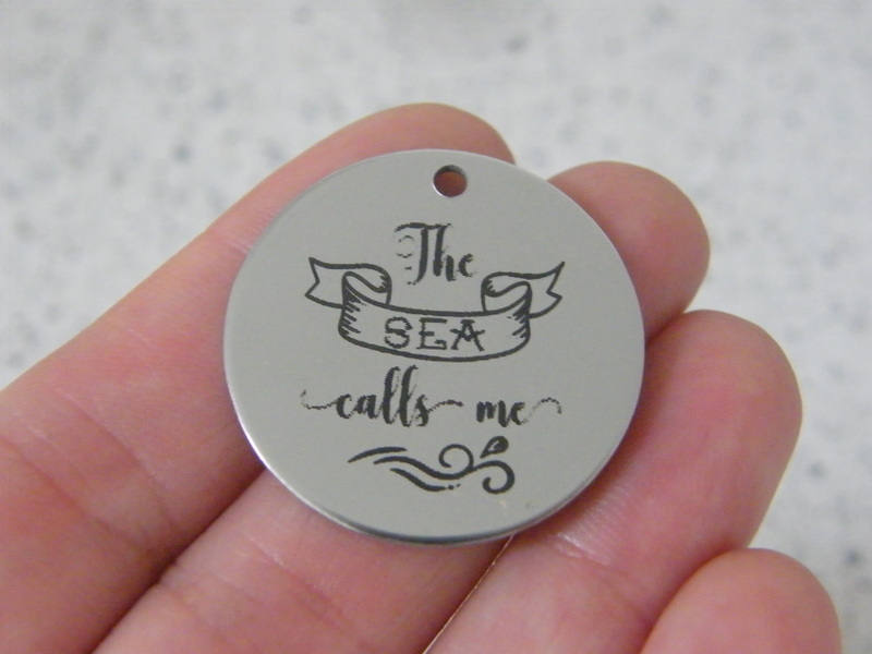 1  The sea call me stainless steel pendant JS2-47