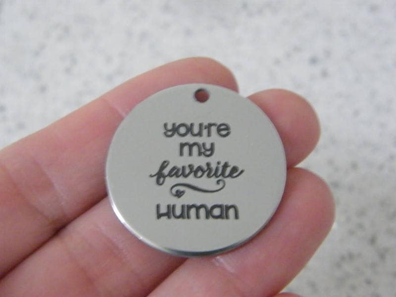 1 you're my favorite human stainless steel pendant JS5-2