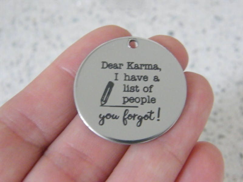 1 Dear Karma, I have a list of people you forgot ! stainless steel pendant JS5-26