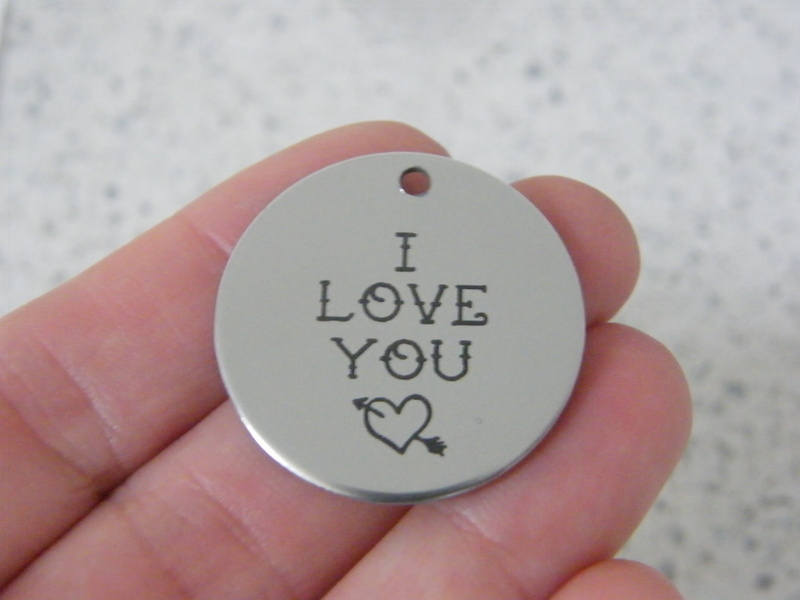 1 I love you stainless steel pendant JS4-36