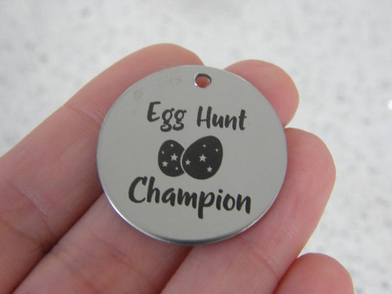 1 Egg hunt champion stainless steel pendant JS6-16