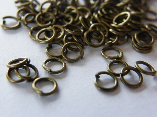 200 Jump rings 4mm antique bronze tone