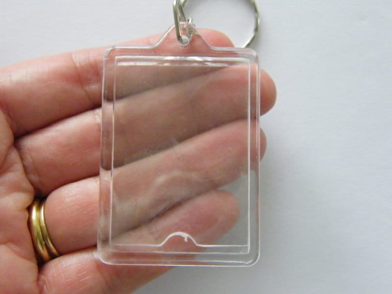 8 Just add your own photo frame pendants clear plastic FS339