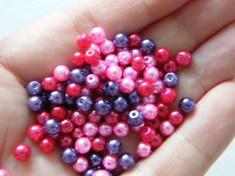 140 Mixed berries mixed 4mm beads glass AB135