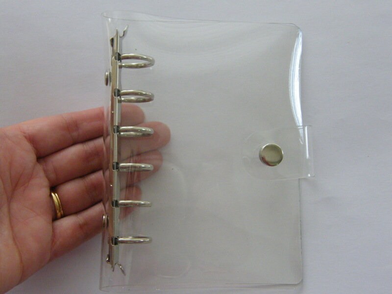 1 File binder folder planner refillable clear cover 15 x 10.5cm size A7