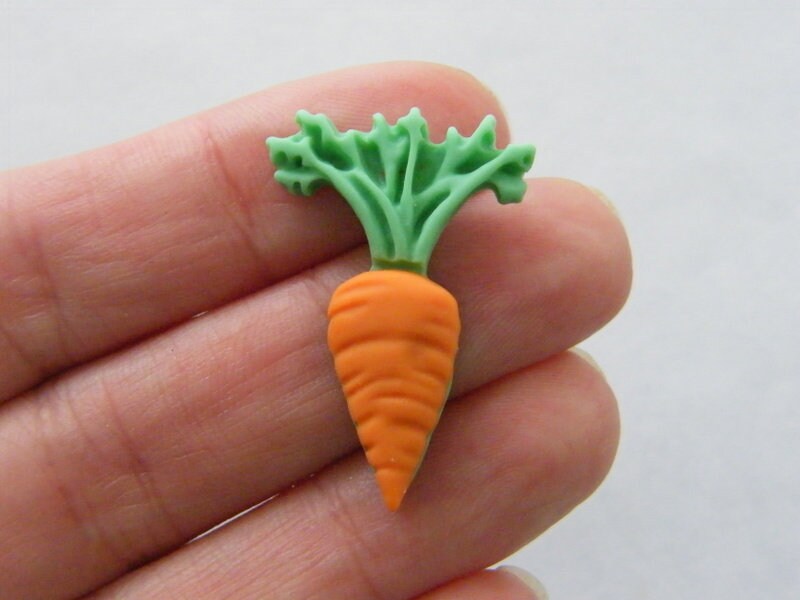 10 Carrot embellishment cabochons resin FD360