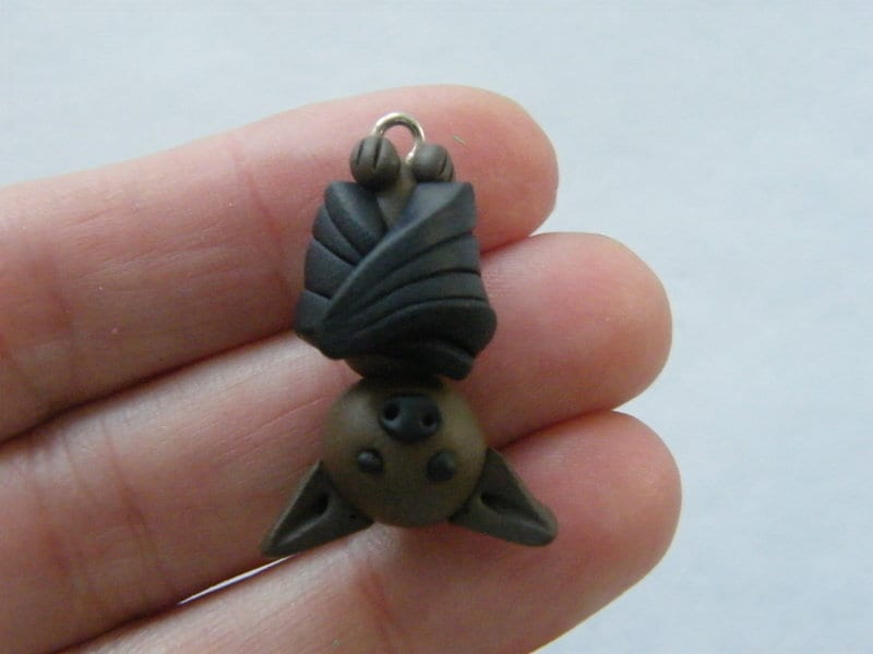 BULK 10 Bat pendants polymer clay HC325