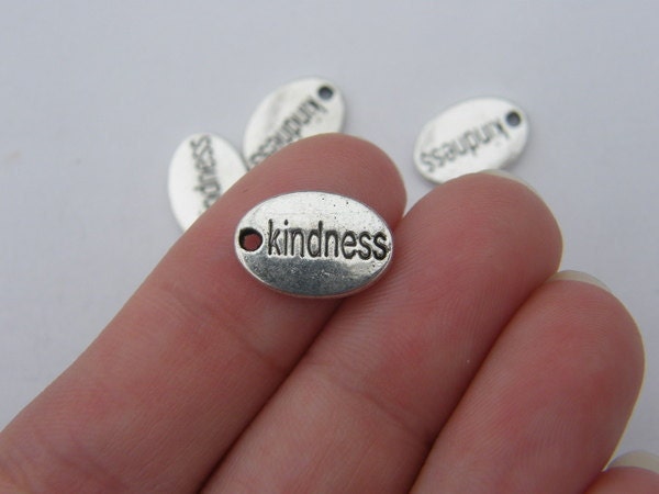 10 Kindness charms tibetan silver M10