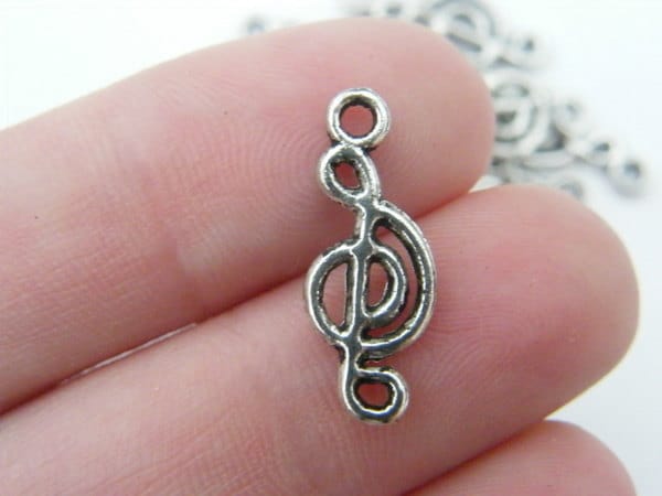 16 Music note  charms tibet silver MN10