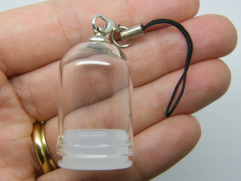 2 Glass bottle closhe cover pendants FS572