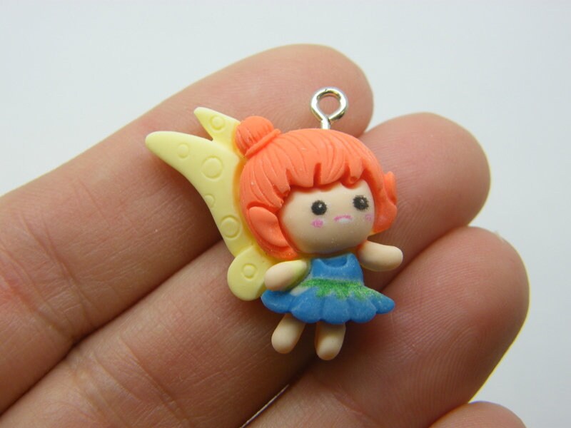 4 Cute  Fairy charms resin FB43
