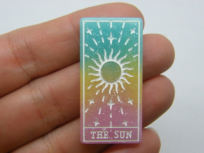 1 The sun tarot reading card embellishment resin HC503