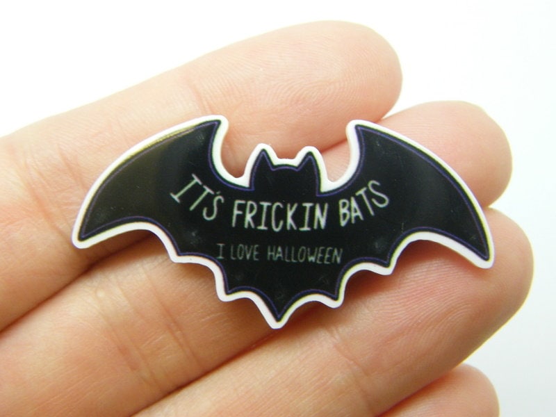 4 It's frickin bats embellishment cabochon resin HC540