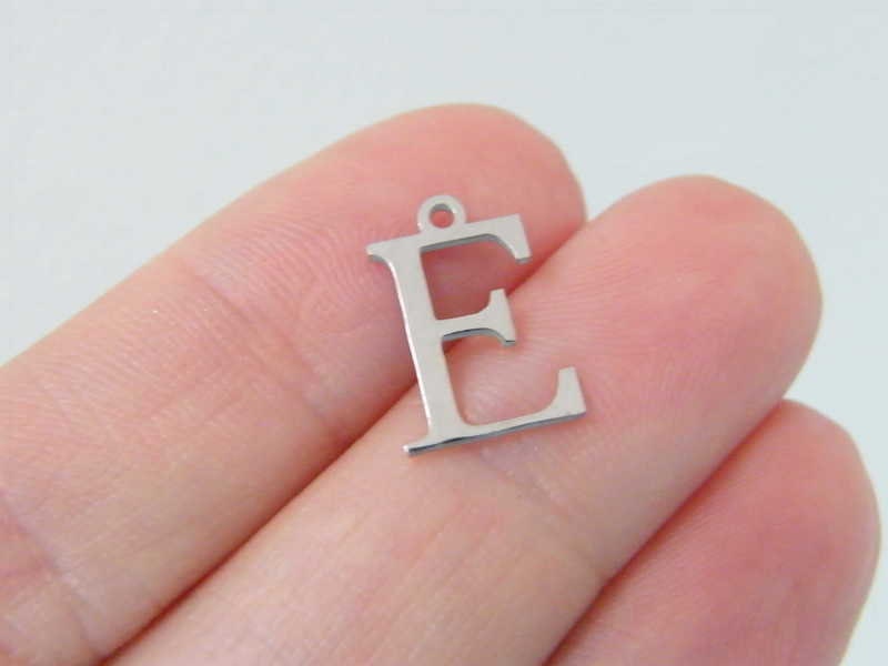 2 E Greek alphabet charms stainless steel M34