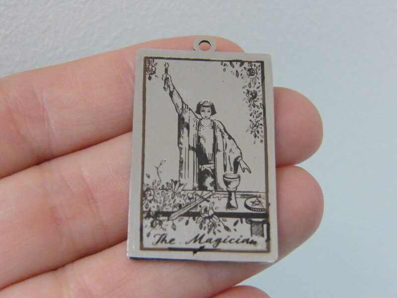 1 The magician tarot card pendant stainless steel HC628