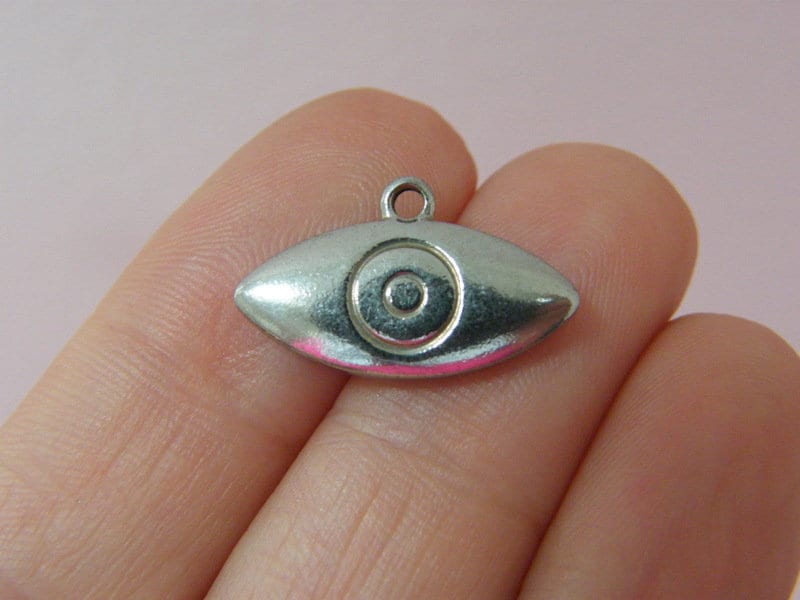 2 Eye charms stainless steel I74