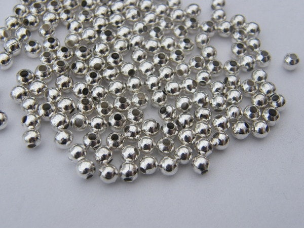 SUPER BULK 5000 Spacer beads 4mm silver plated