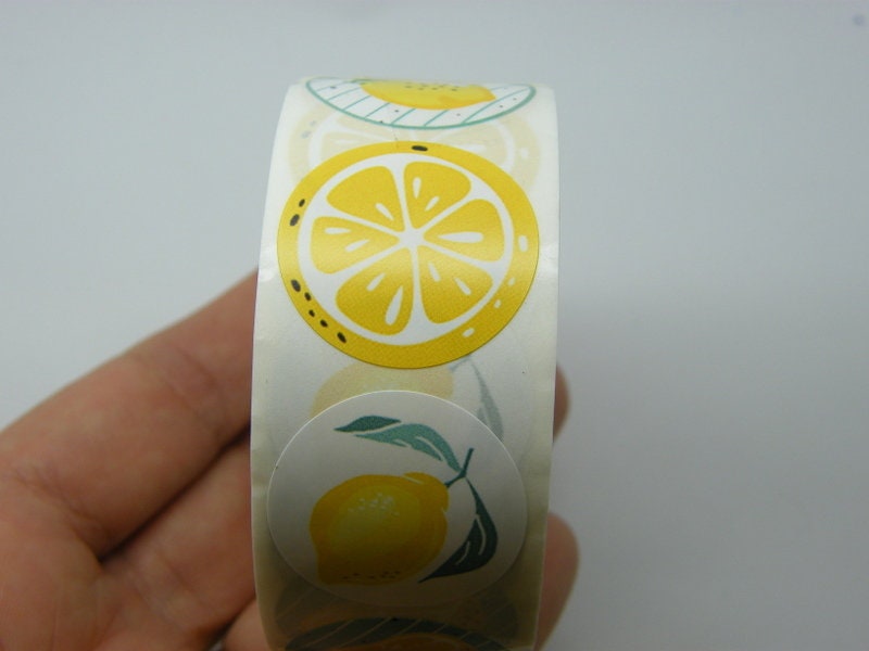 1 Roll  lemon lemonade 500 stickers