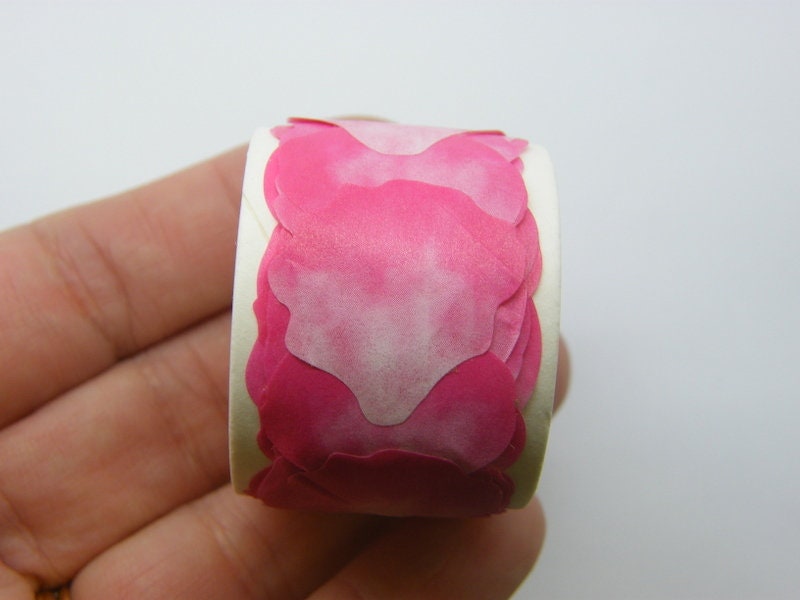 1 Roll 80 Flower petal stickers pink - build your own flower 01A - SALE 50% OFF