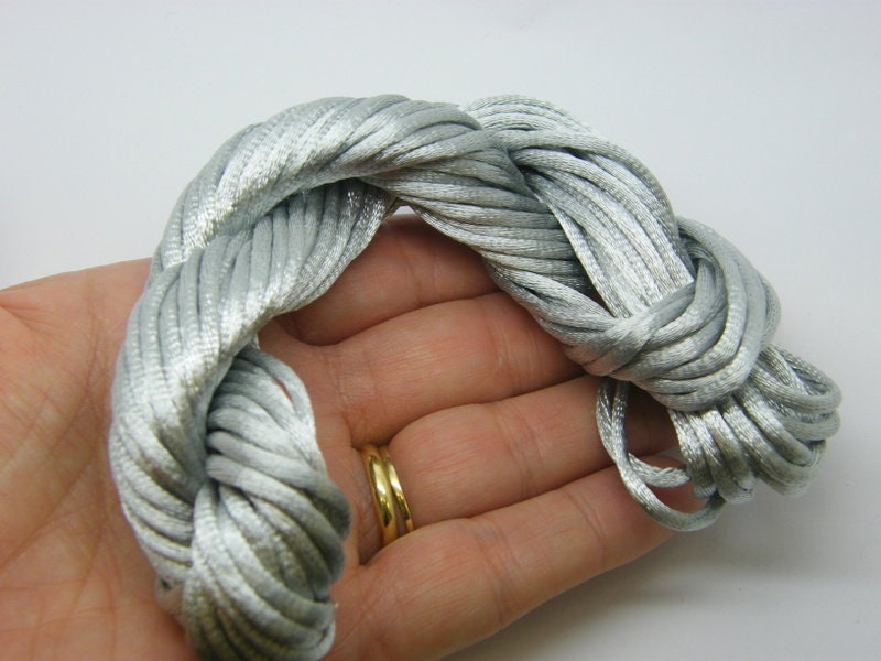 2 x 10 Meter grey polyester string 5mm thick FS  - SALE 50% OFF