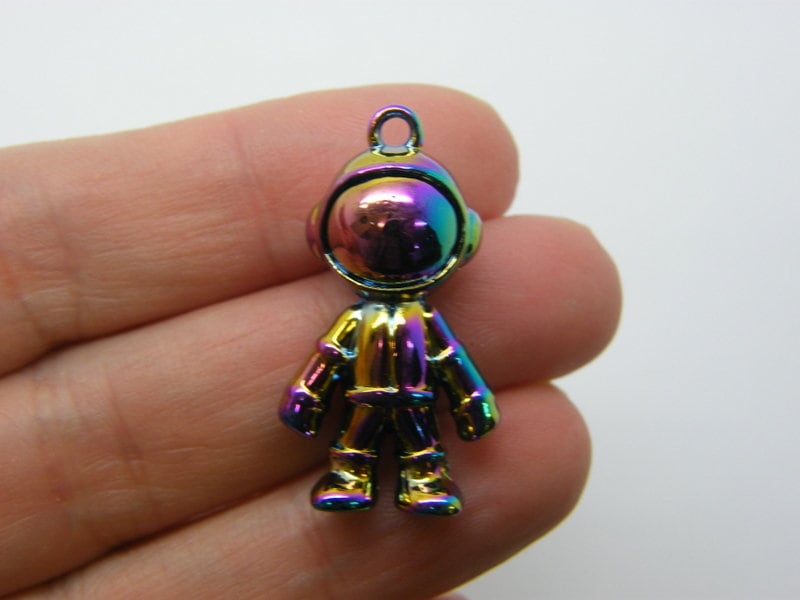2 Astronaut pendants multi colour tone P467
