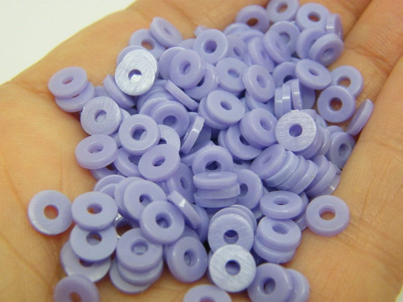 500 Lilac purple beads 6mm plastic AB  - SALE 50% OFF