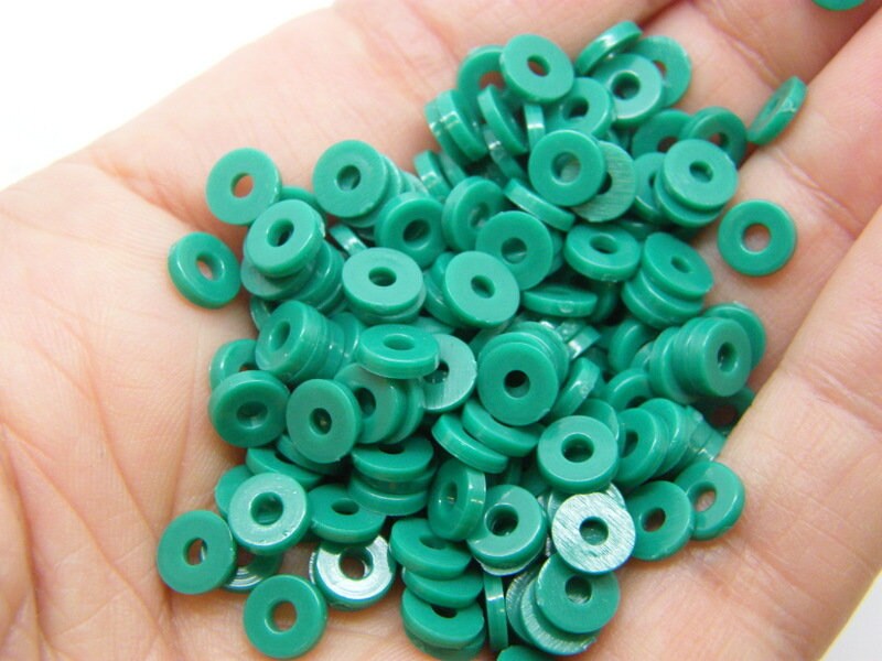 500 Foxtons green beads 6mm plastic AB  - SALE 50% OFF