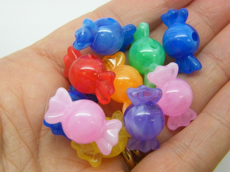 40 Sweet candy beads  random mixed acrylic BB630