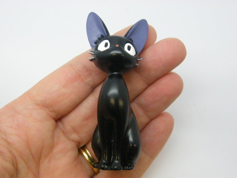 1 Black cat embellishments miniature resin A