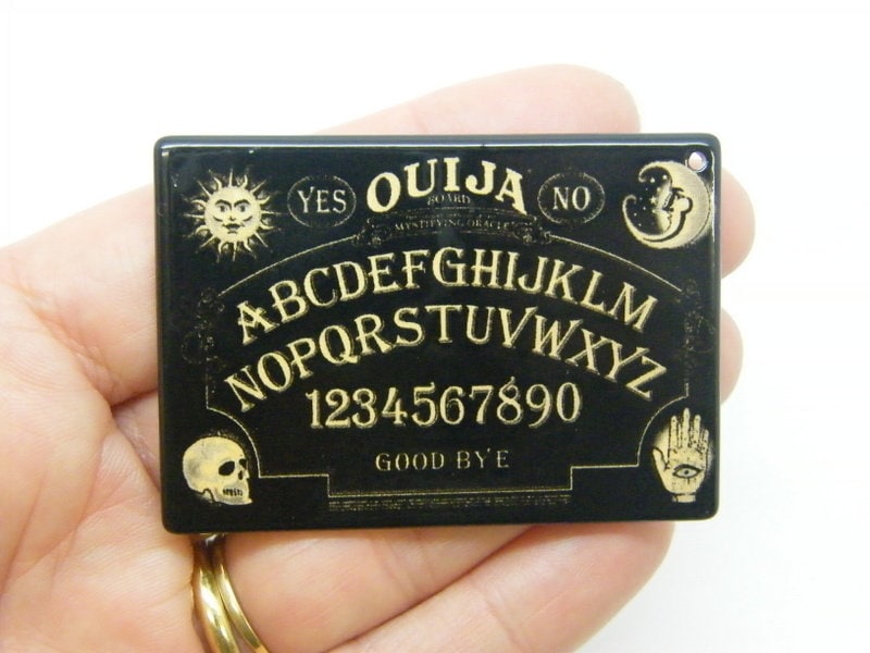 1 Ouija board pendant black brown acrylic HC179