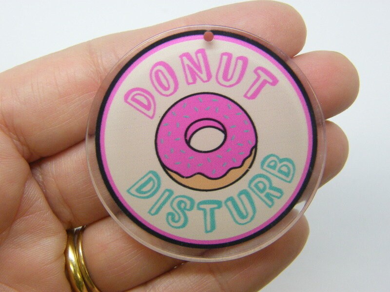 4  Donut disturb pendants acrylic M176