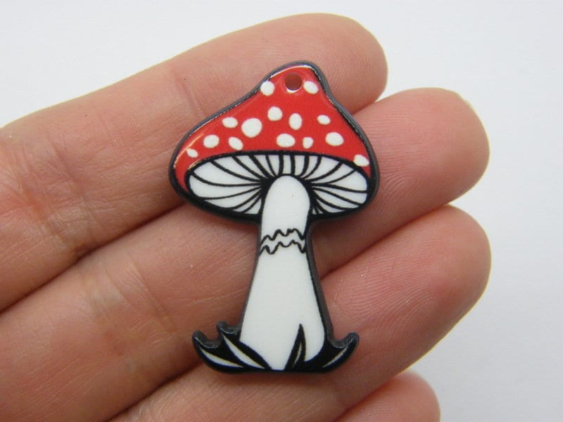 2 Mushroom pendants acrylic L226