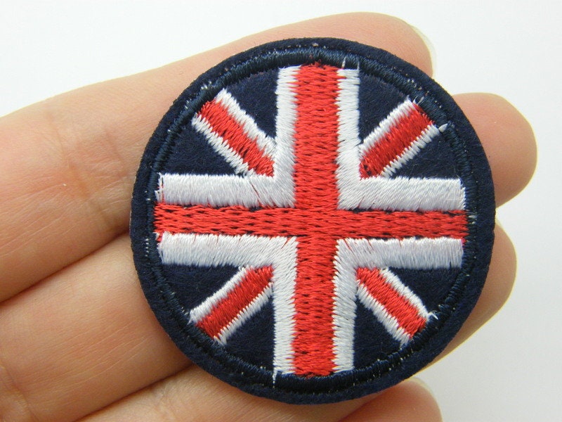 6 Union Jack UK flag embellishment patches material WT77