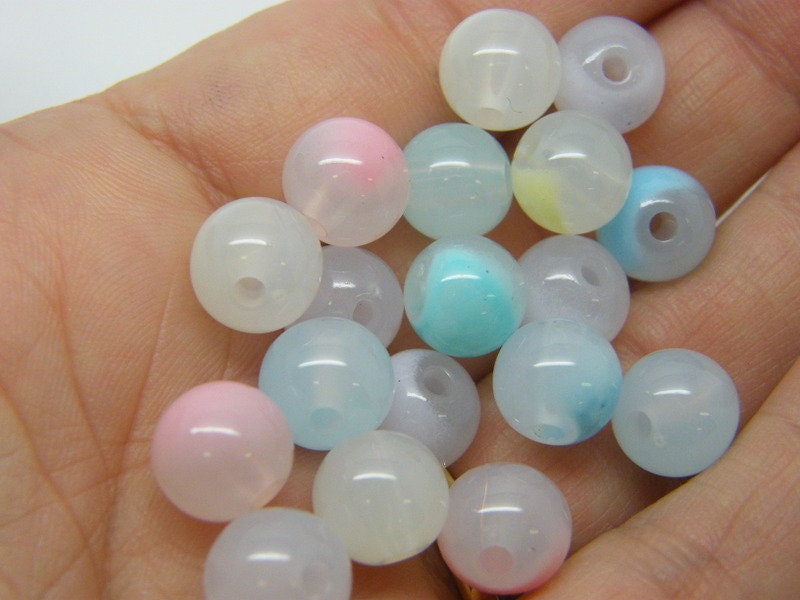 50 Bead imitation jelly  random mixed acrylic AB613 - SALE 50% OFF