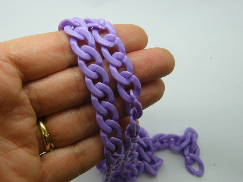 1 Purple chain 1 meter  acrylic FS