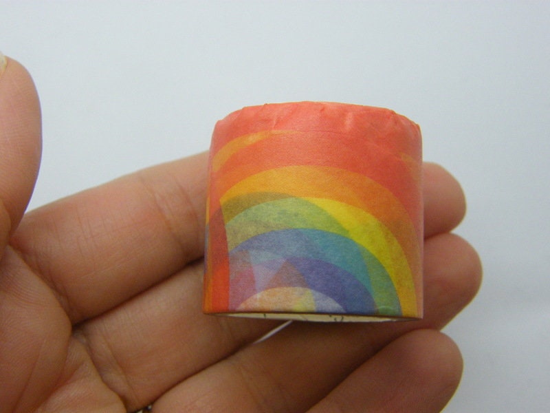 1 Roll rainbow shapes  washi tape ST