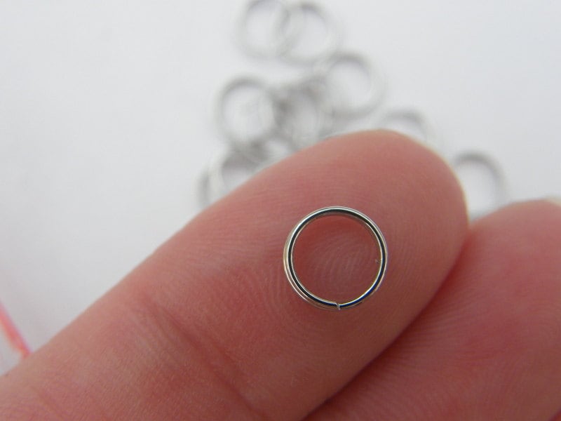 200 Split rings 7mm silver