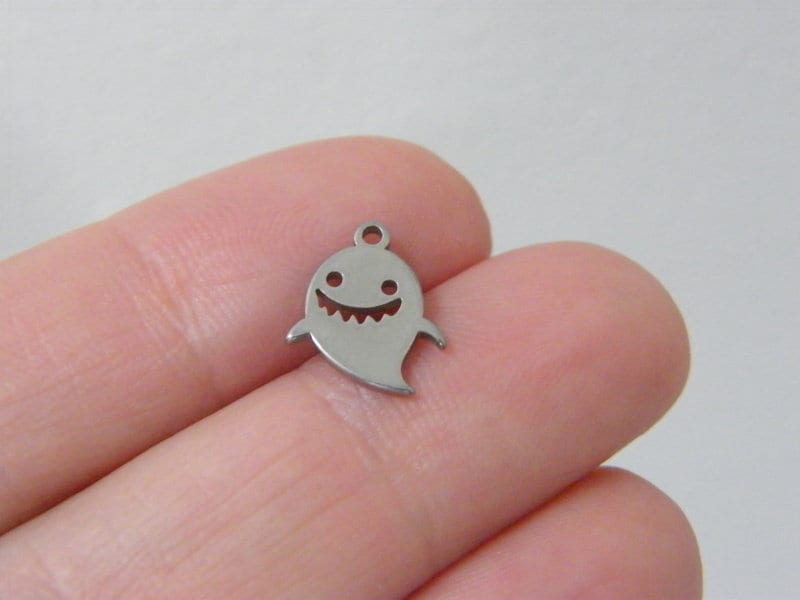 4 Ghost charms stainless steel HC737