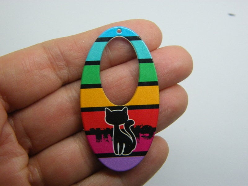 4 Cat rainbow pendants acrylic A770
