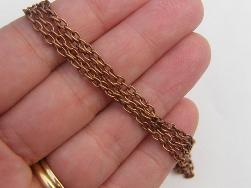 10m Chain copper 3.5 x 2.5mm loops FS473