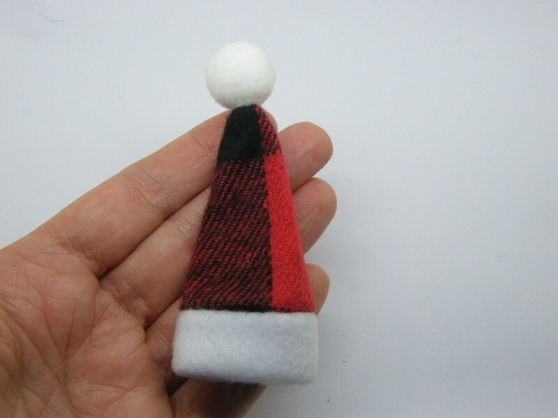 2 Material hat  miniature red white CA 111