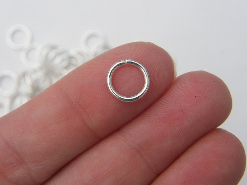 100 Jump rings 9mm silver plated FS410