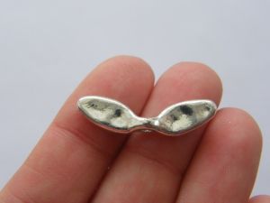 10 Angel wing spacer beads antique silver tone AW23
