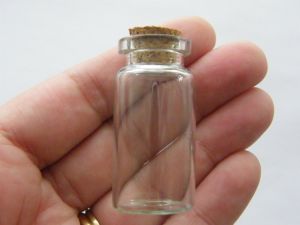 10 Mini glass bottles with corks GB 0080448
