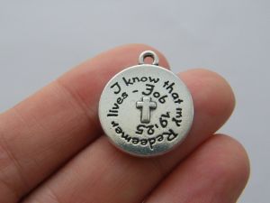 2 I know that my Redeemer lives antique silver tone R96