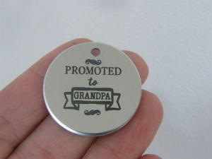 1 Promoted to Grandpa stainless steel pendant JS1-30