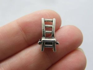 12 Chair charms antique silver tone P49