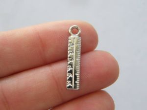 20 Ruler charms silver tone P399